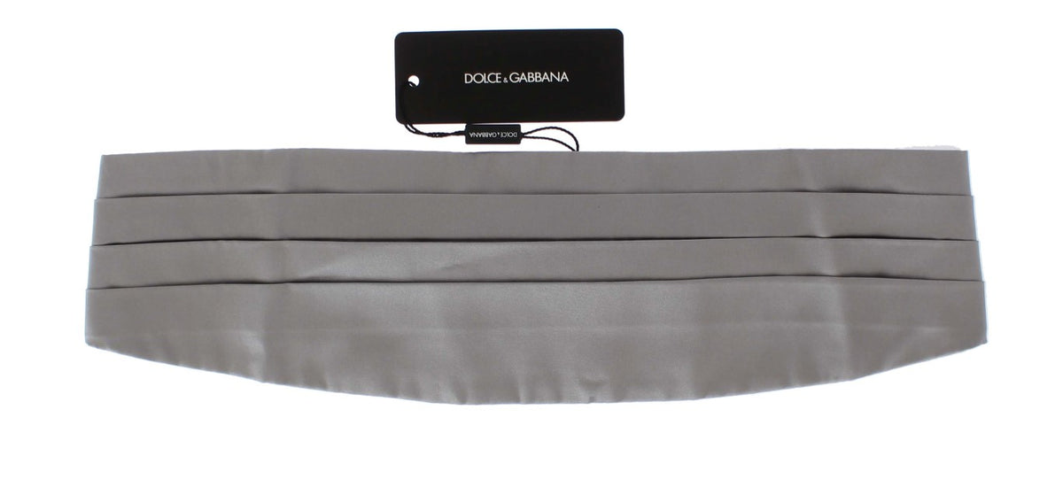 Ceinture large argentée Dolce &amp; Gabbana en soie