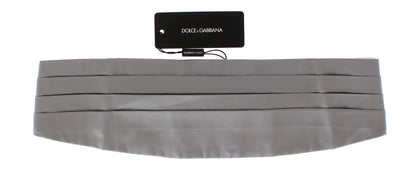 Ceinture large argentée Dolce &amp; Gabbana en soie