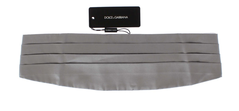Ceinture large argentée Dolce &amp; Gabbana en soie