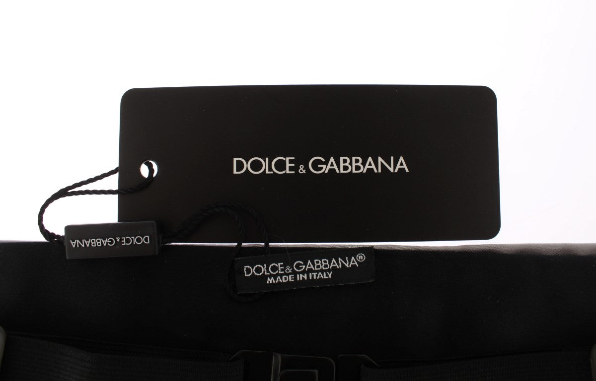 Ceinture large argentée Dolce &amp; Gabbana en soie