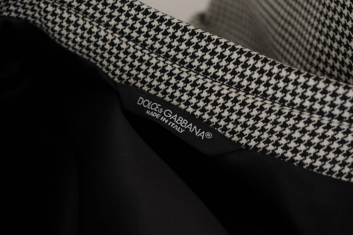 Blazer à carreaux gris à simple boutonnage de Dolce &amp; Gabbana