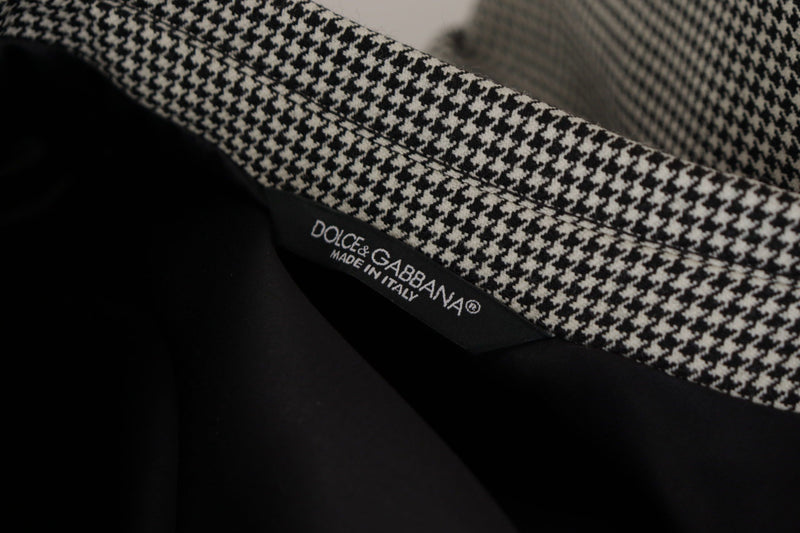 Dolce &amp; Gabbana grijs geruite, enkelbrede blazer.