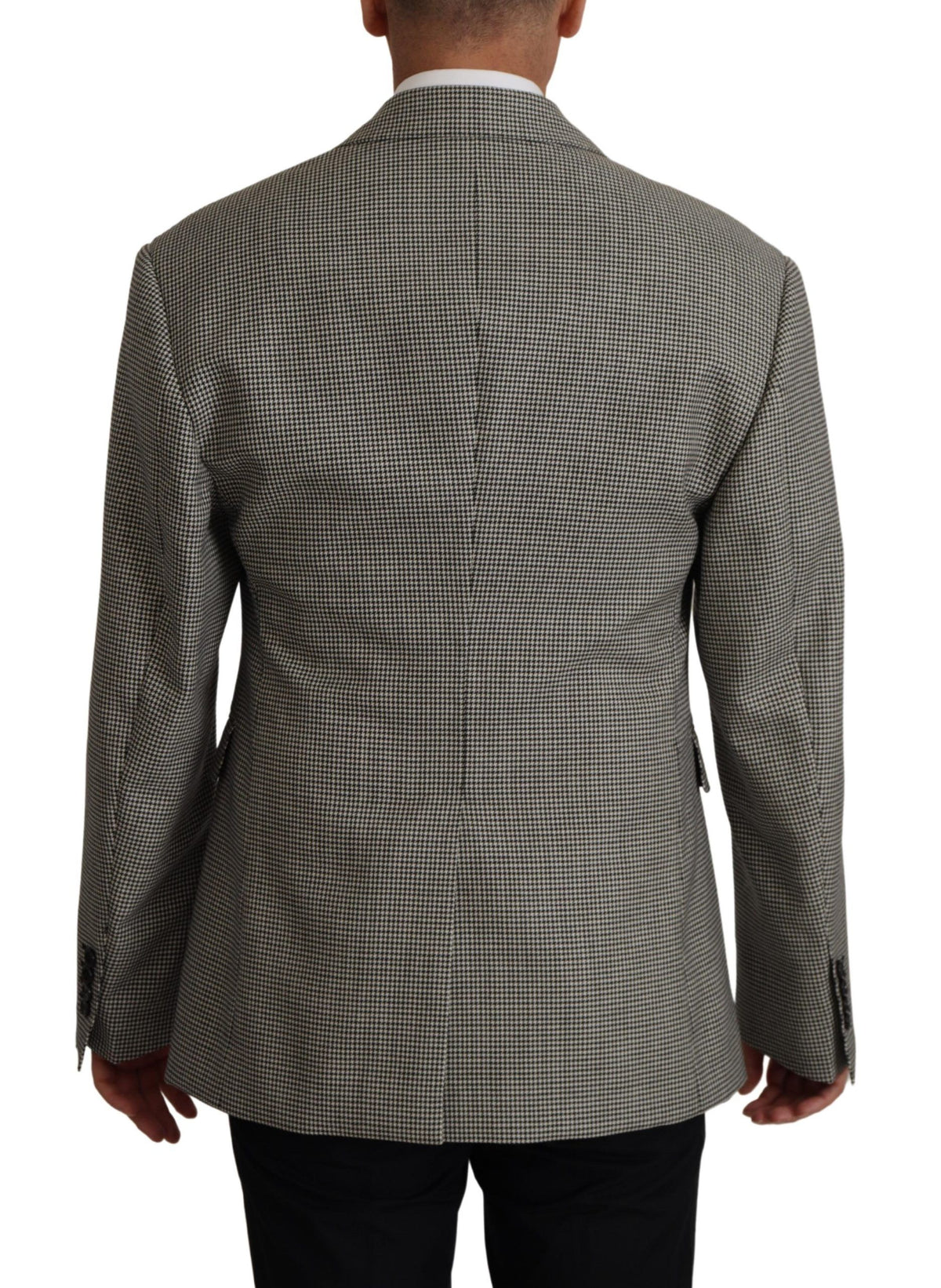 Blazer à carreaux gris à simple boutonnage de Dolce &amp; Gabbana