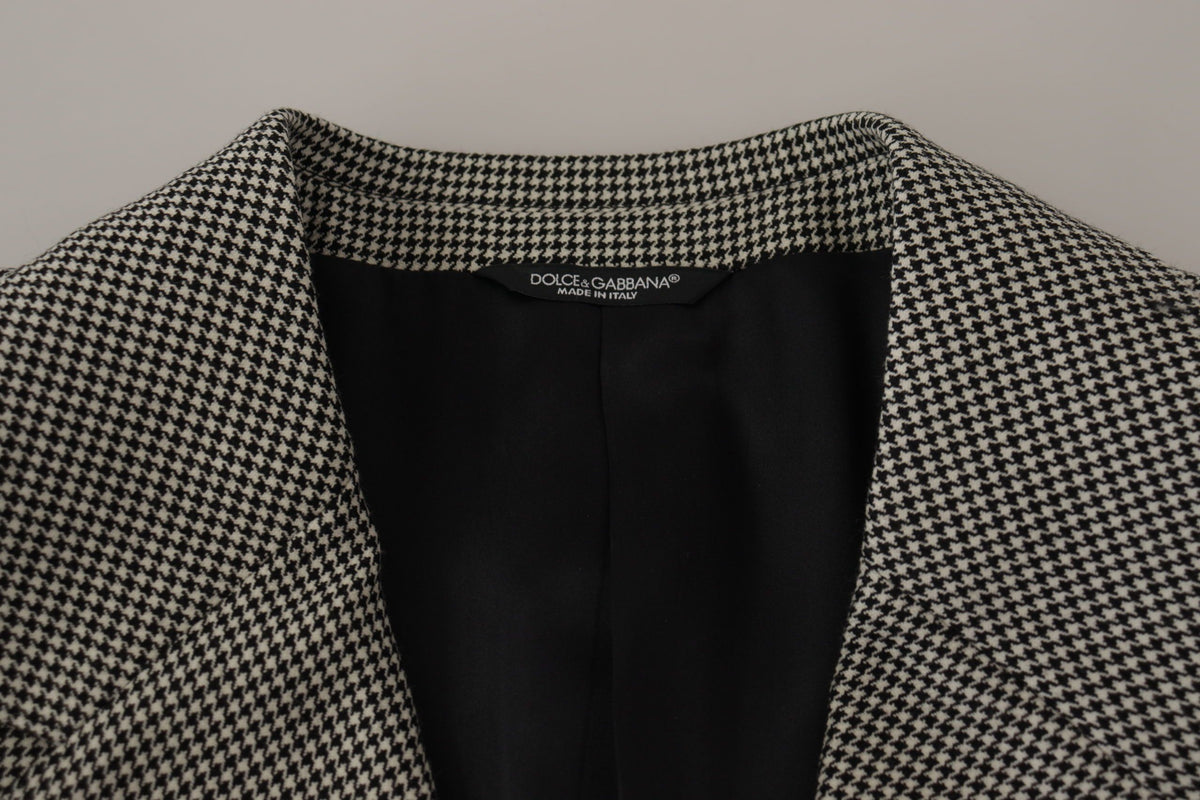 Blazer à carreaux gris à simple boutonnage de Dolce &amp; Gabbana