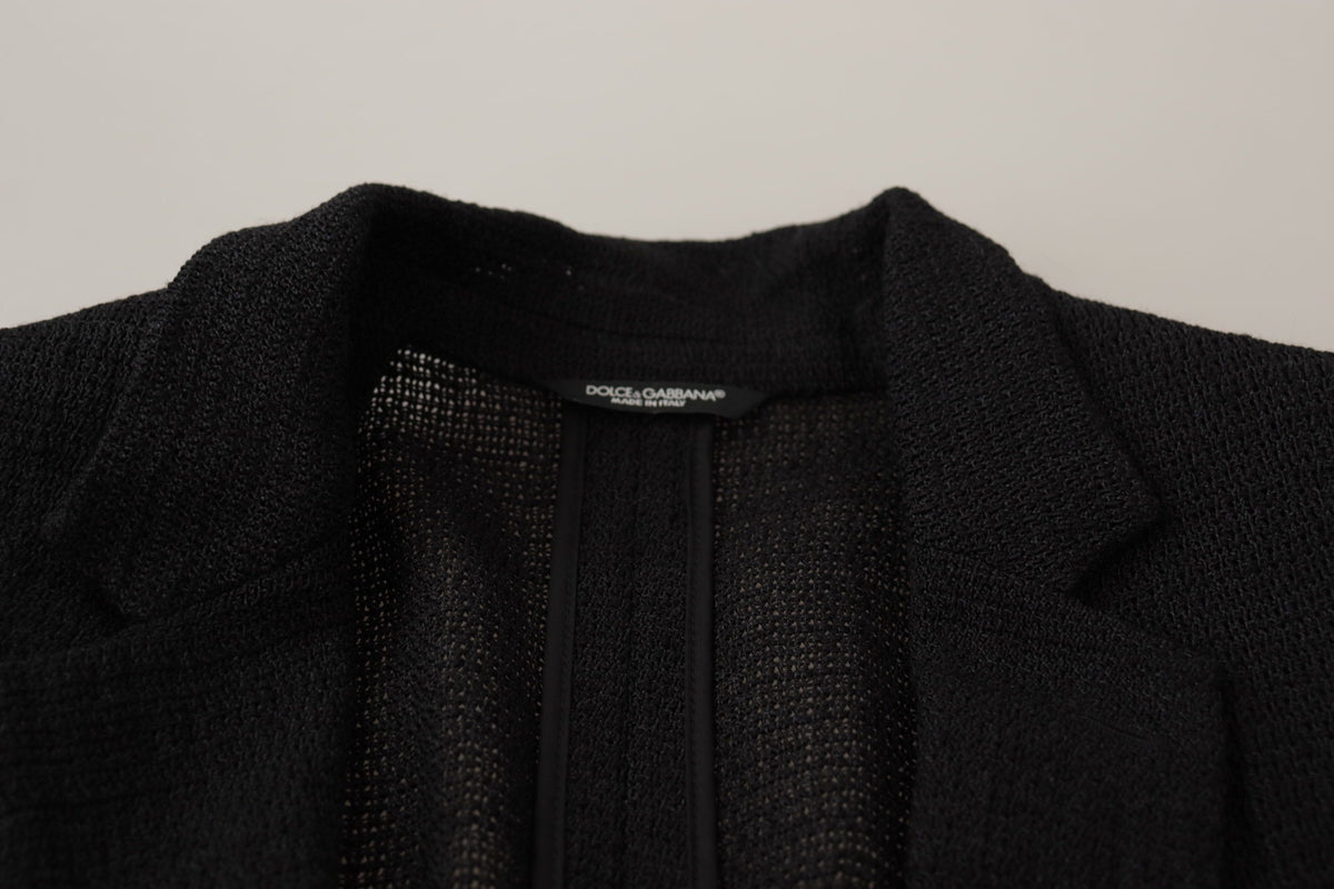 Blazer noir à simple boutonnage pour homme de Dolce &amp; Gabbana