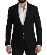 Blazer noir à simple boutonnage pour homme de Dolce &amp; Gabbana