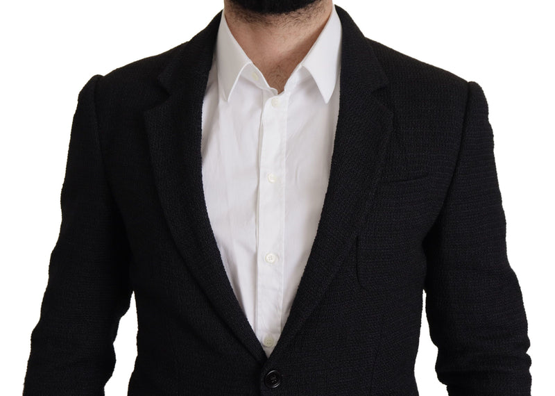 Blazer noir à simple boutonnage pour homme de Dolce &amp; Gabbana