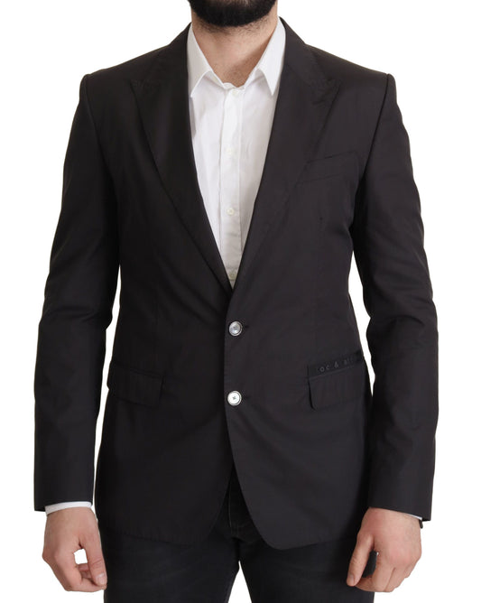 Dolce & Gabbana Zwarte, enkelgeknopte TAORMINA blazer