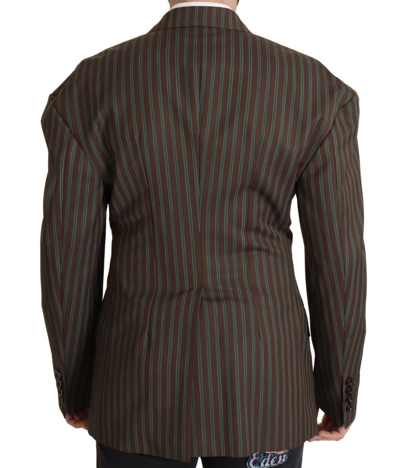 Dolce &amp; Gabbana Blazer à double boutonnage avec rayures multicolores