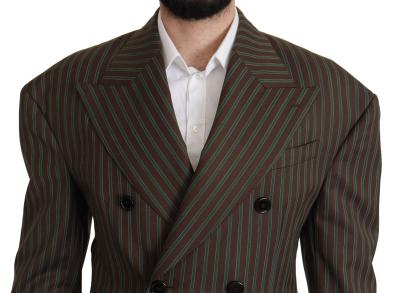 Dolce &amp; Gabbana Blazer à double boutonnage avec rayures multicolores