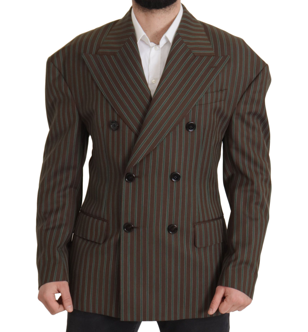 Dolce &amp; Gabbana Blazer à double boutonnage avec rayures multicolores