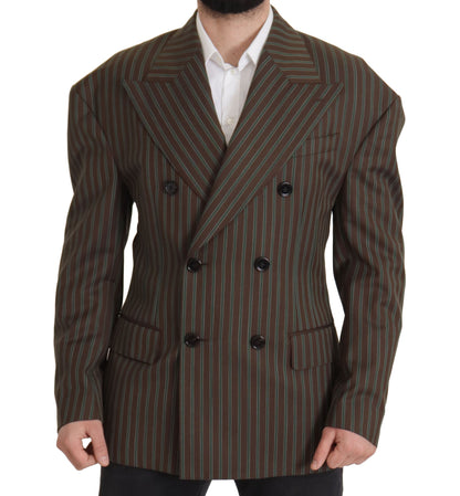 Dolce & Gabbana Blazer à double boutonnage avec rayures multicolores