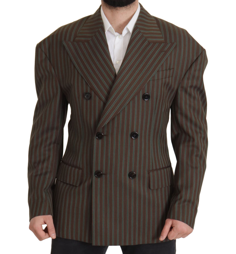 Dolce &amp; Gabbana Blazer à double boutonnage avec rayures multicolores