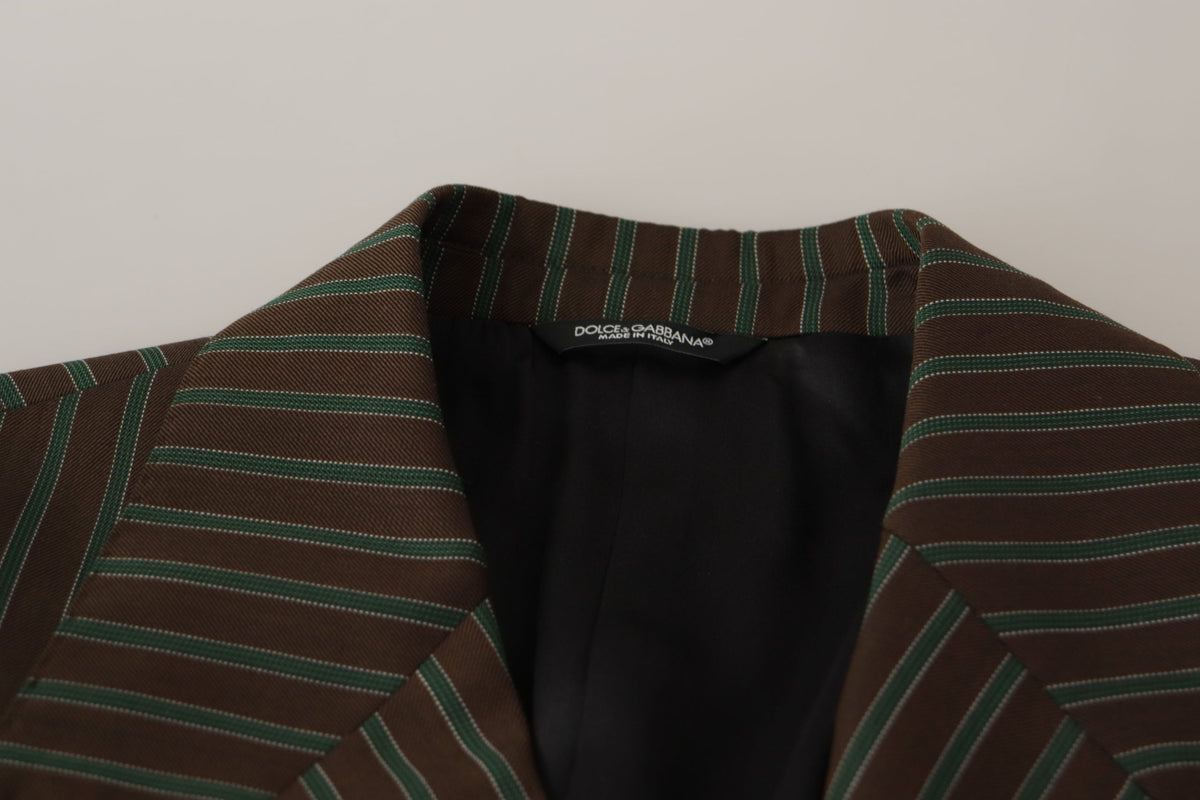 Dolce &amp; Gabbana Blazer à double boutonnage avec rayures multicolores