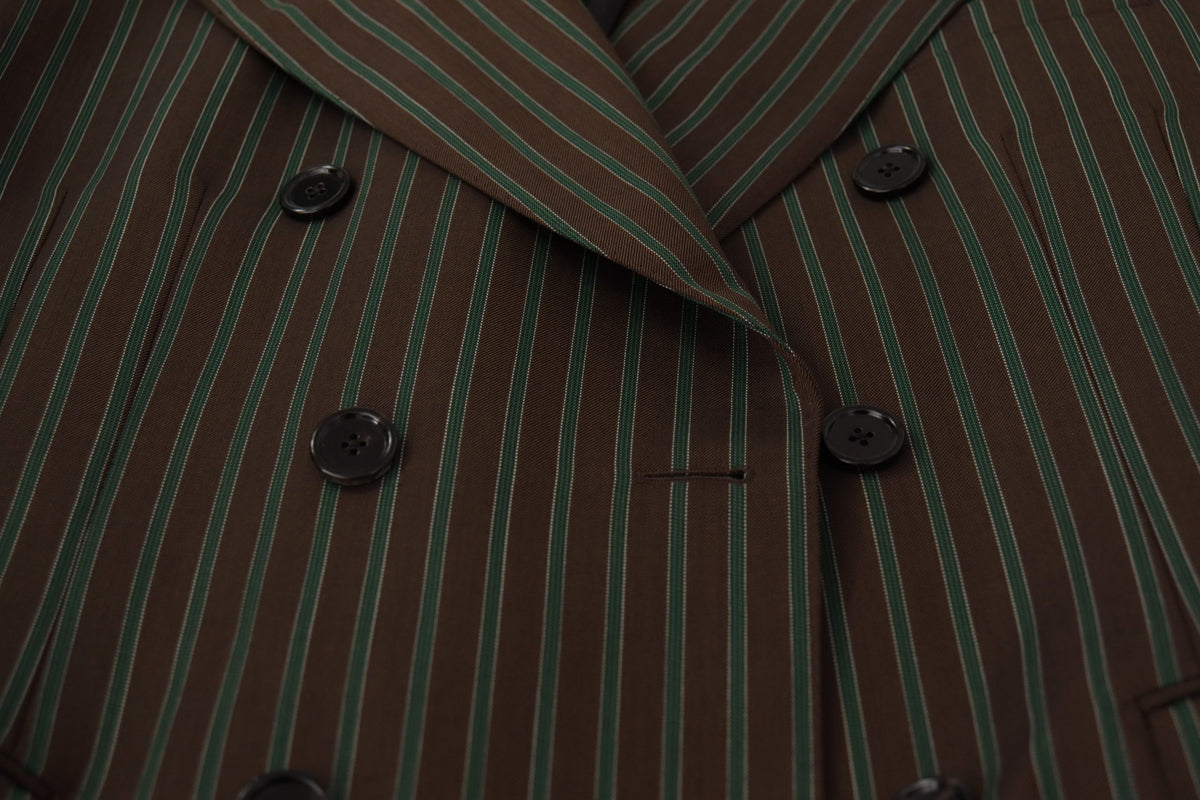 Dolce &amp; Gabbana Blazer à double boutonnage avec rayures multicolores