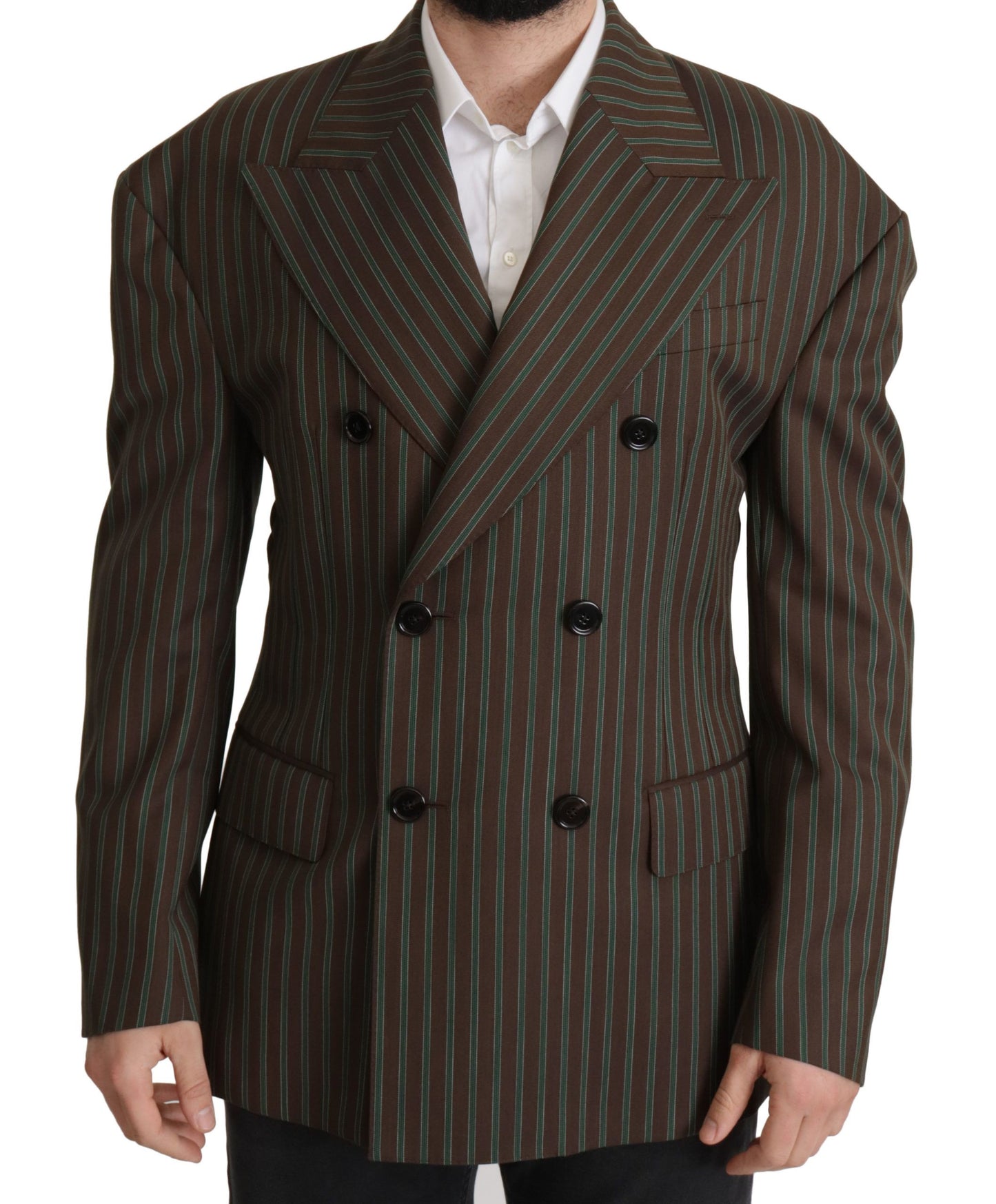 Dolce & Gabbana Blazer à double boutonnage avec rayures multicolores