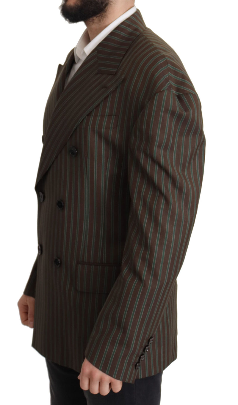 Dolce &amp; Gabbana Blazer à double boutonnage avec rayures multicolores