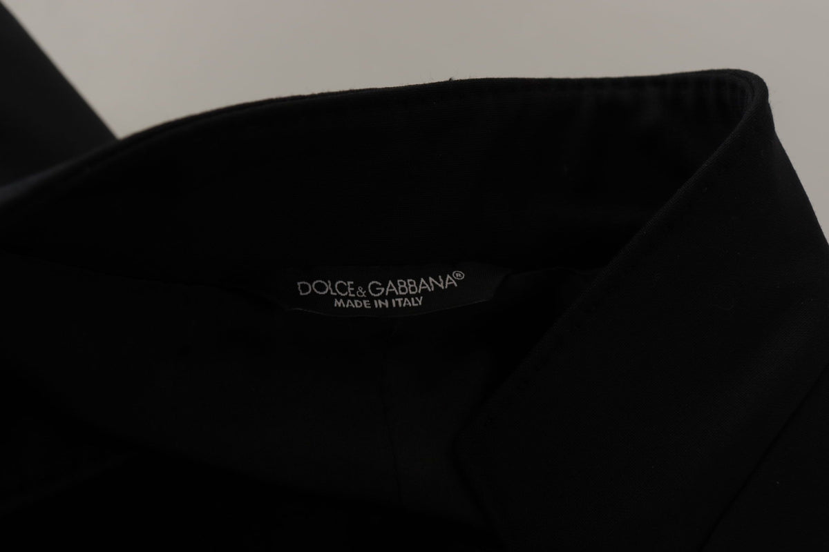 Blazer pour homme en laine noire à simple boutonnage de Dolce &amp; Gabbana