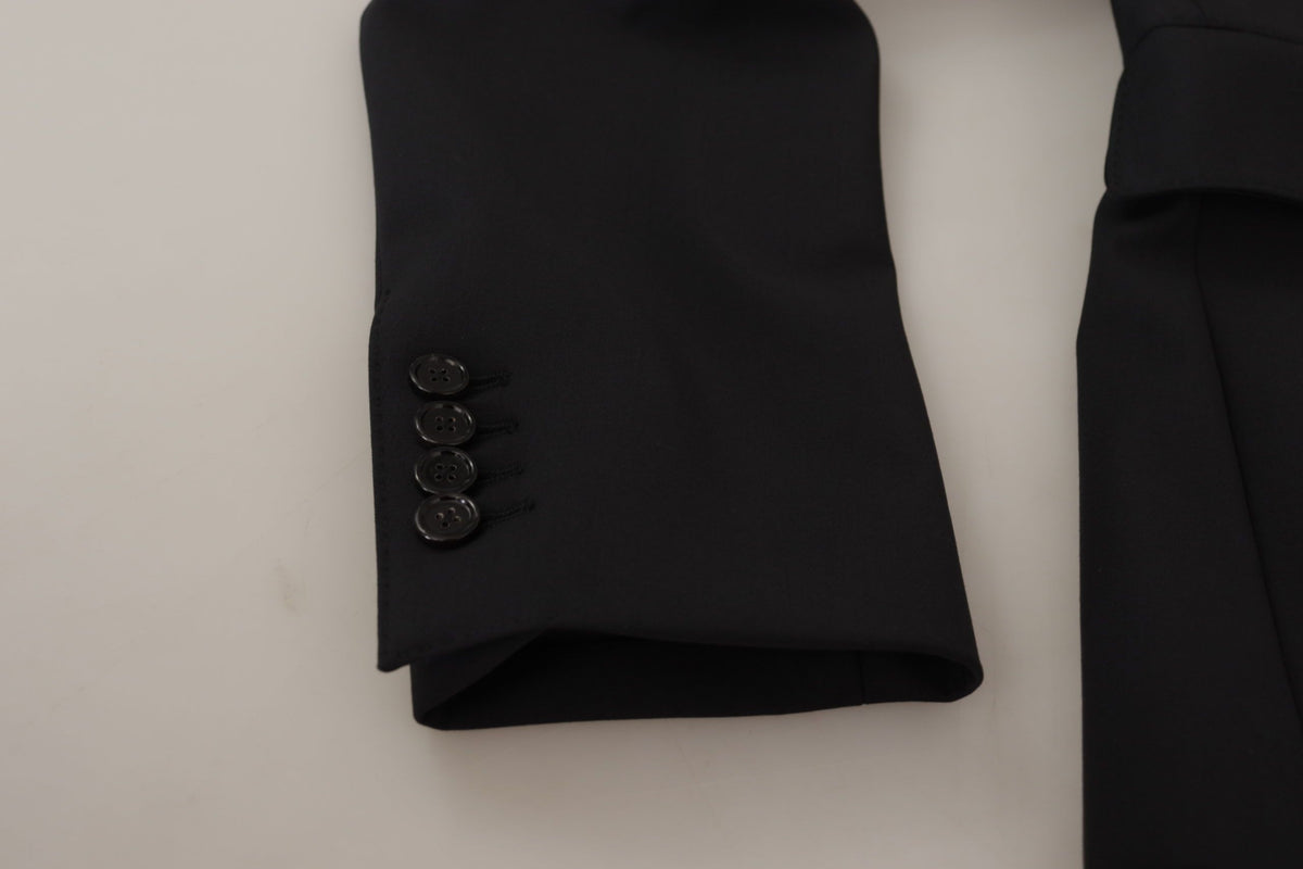 Blazer pour homme en laine noire à simple boutonnage de Dolce &amp; Gabbana