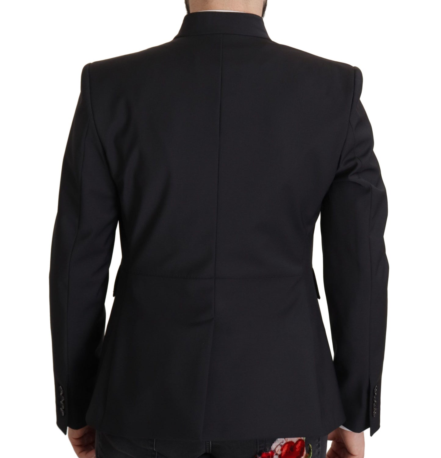 Dolce & Gabbana Zwarte Wollen Enkellaags Jas Heren Blazer