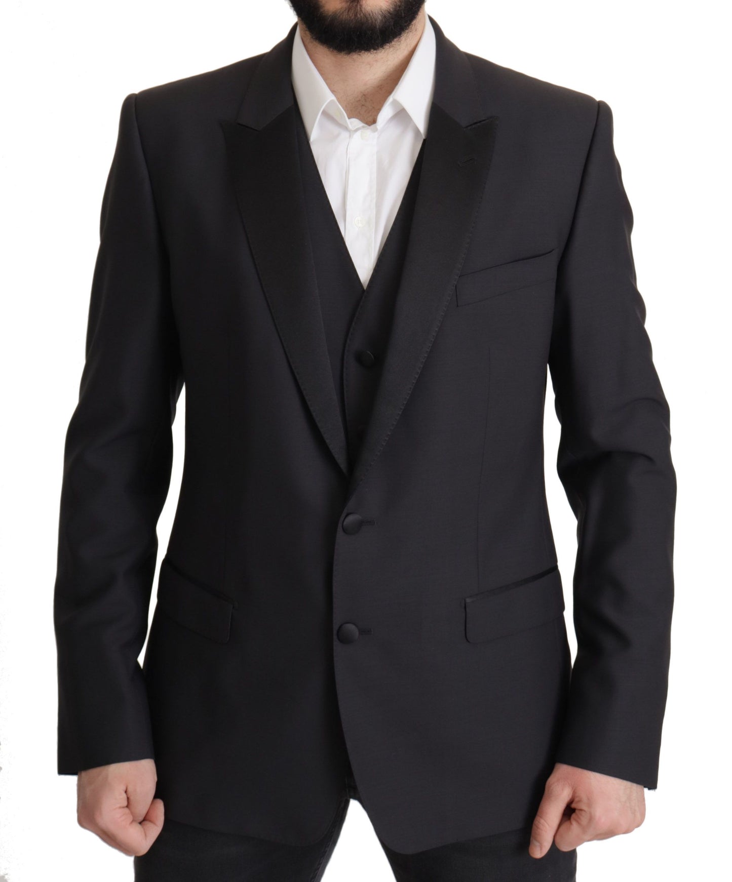 Dolce & Gabbana donkerblauwe, enkelgeknopte MARTINI blazer