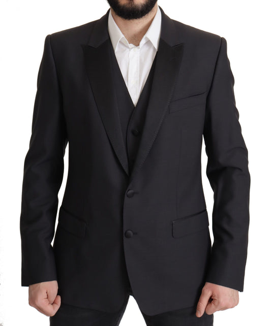 Dolce & Gabbana donkerblauwe, enkelgeknopte MARTINI blazer