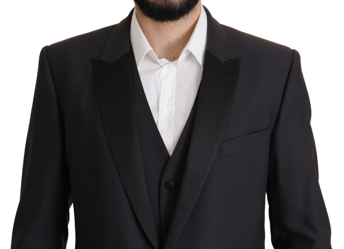 Dolce & Gabbana donkerblauwe, enkelgeknopte MARTINI blazer