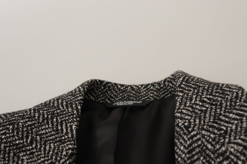 Dolce &amp; Gabbana grijze katoenen, enkelgeknopte fantasieblazer