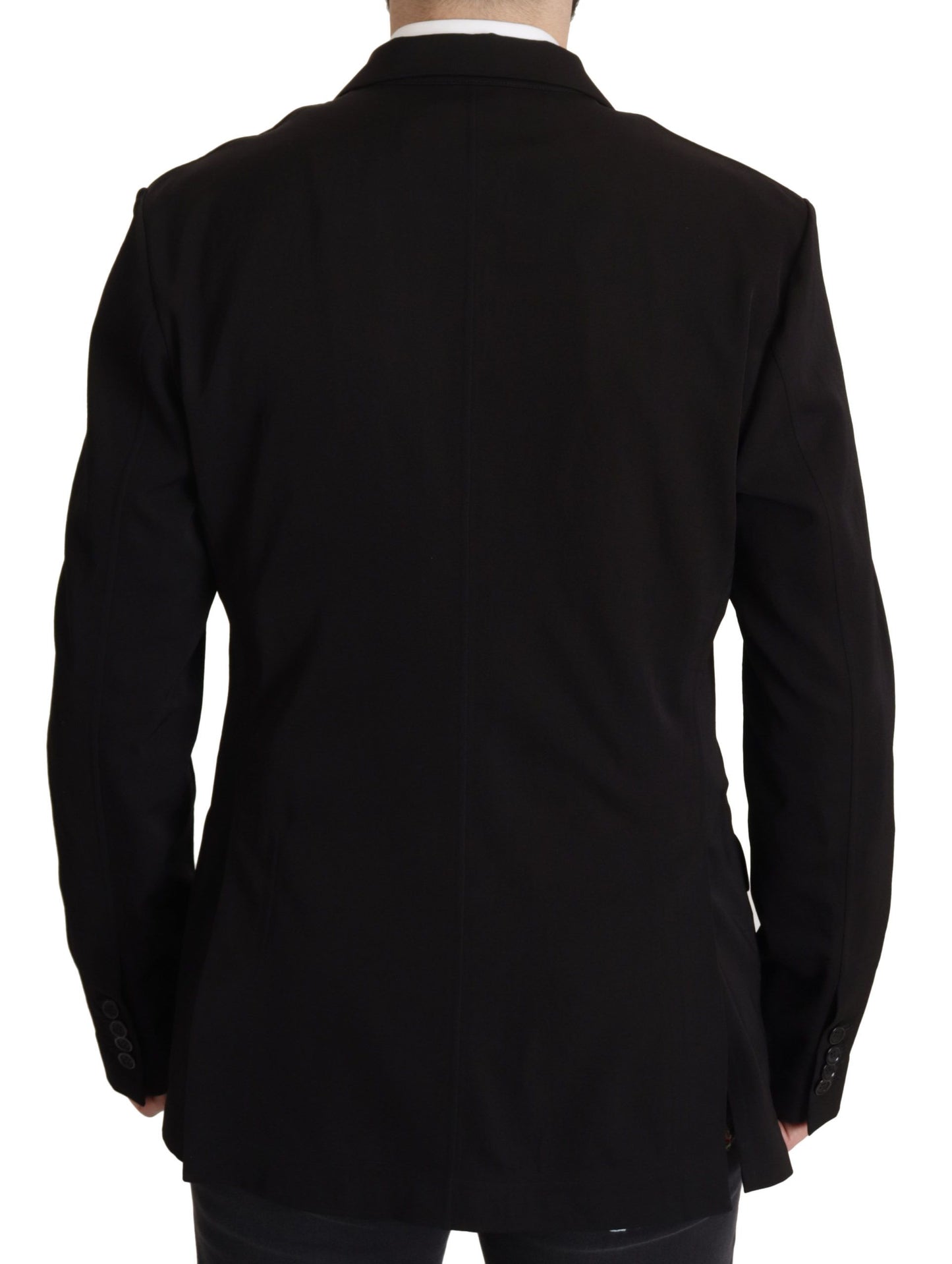 Dolce & Gabbana zwarte wollen, enkelbrede blazer.