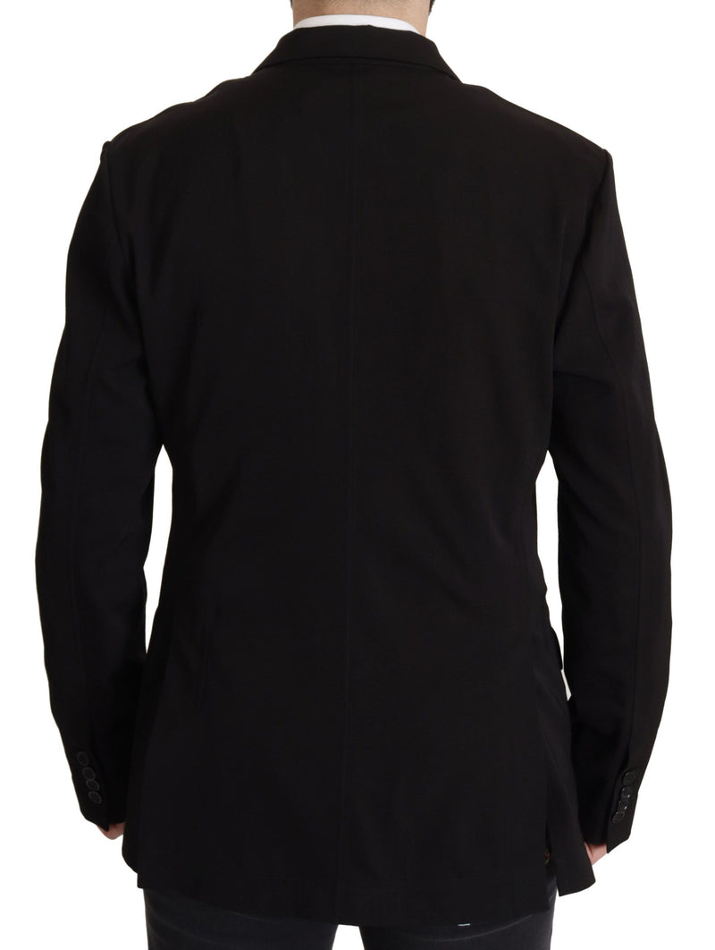 Dolce &amp; Gabbana, veste-blazer noire en laine à simple boutonnage
