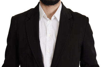 Dolce & Gabbana zwarte wollen, enkelbrede blazer.
