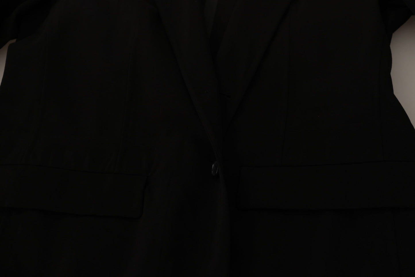 Dolce & Gabbana zwarte wollen, enkelbrede blazer.
