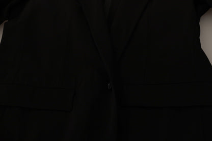 Dolce & Gabbana zwarte wollen, enkelbrede blazer.