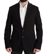 Dolce &amp; Gabbana, veste-blazer noire en laine à simple boutonnage
