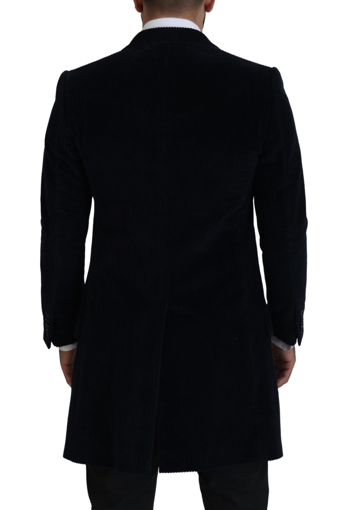 Dolce & Gabbana Cardigan long en coton noir, veste pour homme