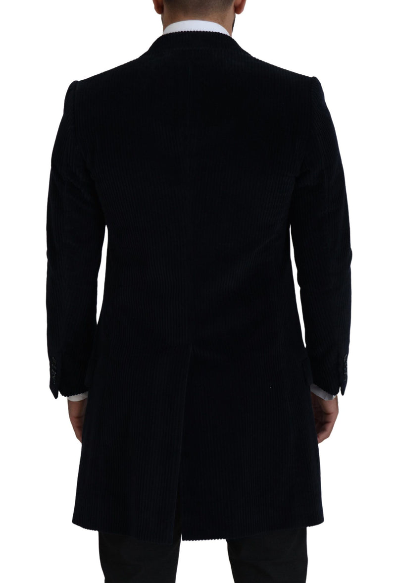 Dolce & Gabbana Zwarte Katoenen Lange Cardigan Jas voor Heren