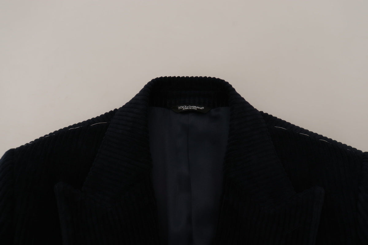 Dolce & Gabbana Cardigan long en coton noir, veste pour homme