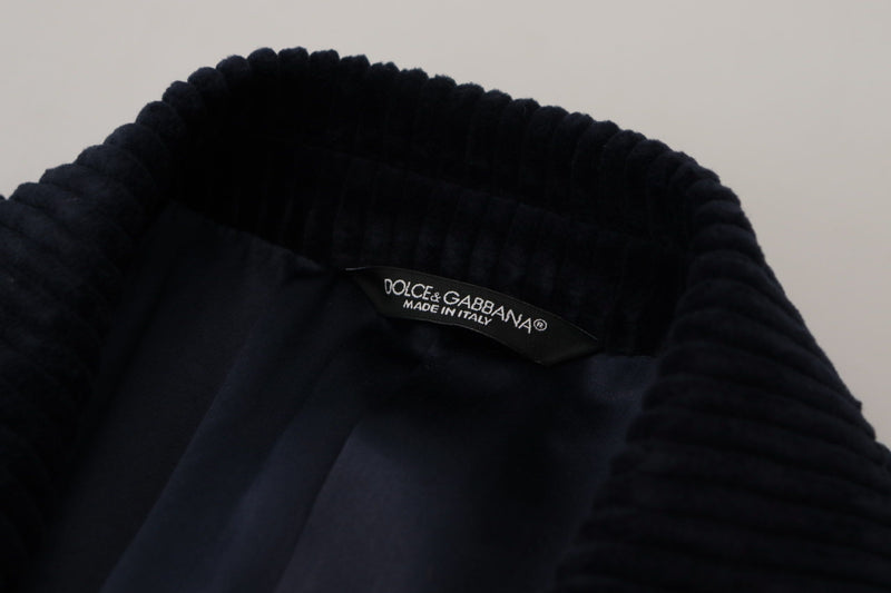 Dolce & Gabbana Zwarte Katoenen Lange Cardigan Jas voor Heren