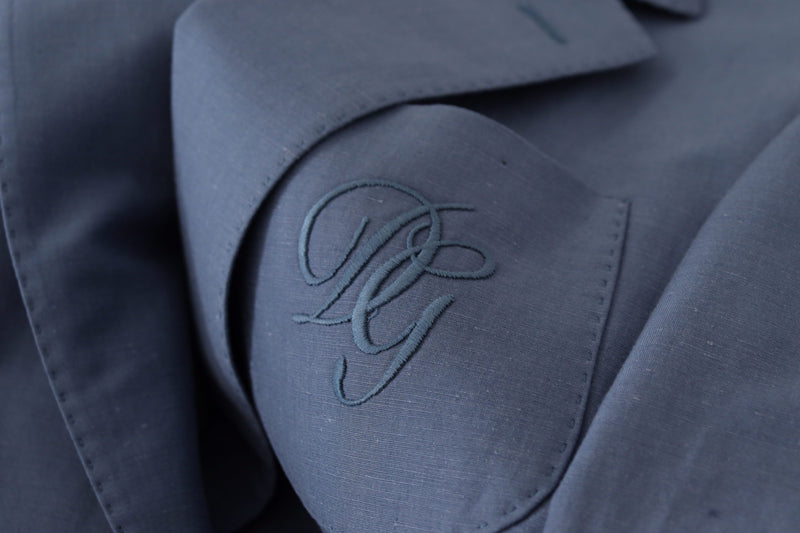 Dolce &amp; Gabbana - Blazer bleu à simple boutonnage avec logo