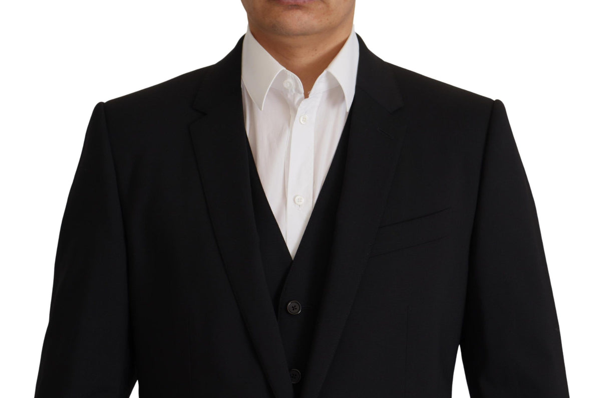 Dolce & Gabbana MARTINI Black Blazer and Vest 2 Piece Suit