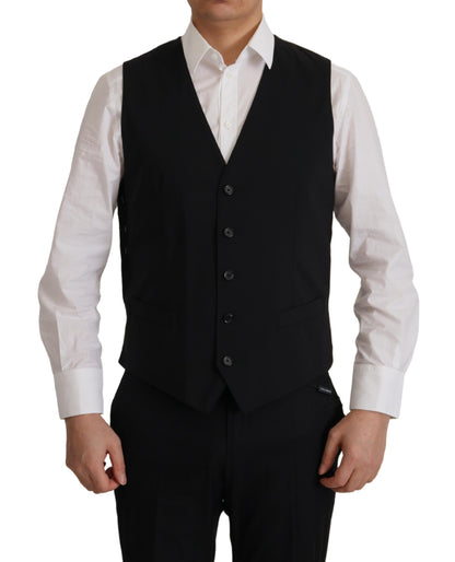 Veste et gilet noirs Dolce & Gabbana, ensemble 2 pièces, blazer MARTINI