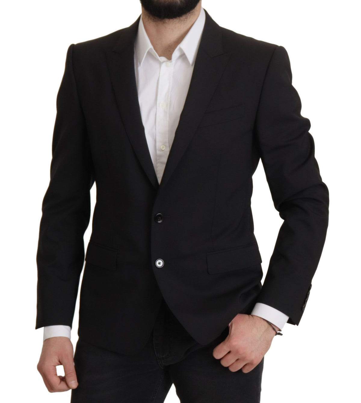 Dolce &amp; Gabbana Veste noire à simple boutonnage MARTINI Blazer
