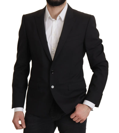 Dolce & Gabbana Veste noire à simple boutonnage MARTINI Blazer