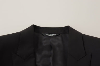 Dolce & Gabbana Veste noire à simple boutonnage MARTINI Blazer