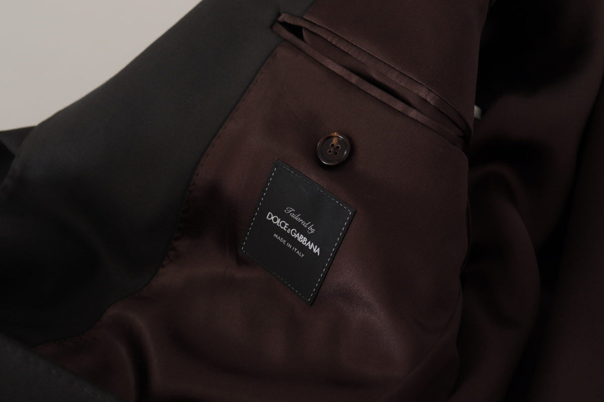 Dolce &amp; Gabbana Blazer noir en laine à simple boutonnage v