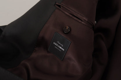 Dolce & Gabbana Blazer noir en laine à simple boutonnage v