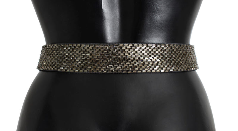 Ceinture à paillettes et boucle en cristal Dolce &amp; Gabbana