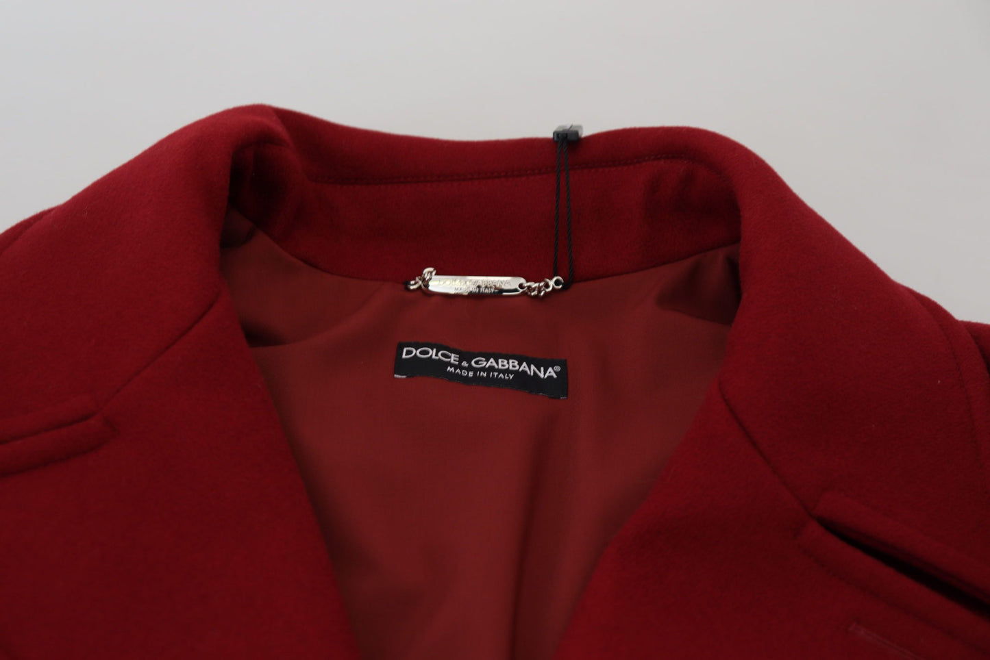 Dolce & Gabbana, manteau-veste rouge en laine à double boutonnage