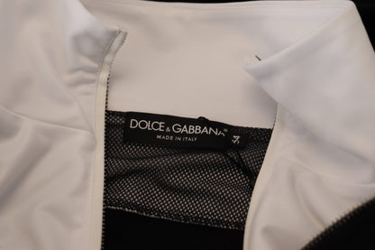 Veste à capuche et fermeture éclair intégrale en polyester noir de Dolce & Gabbana