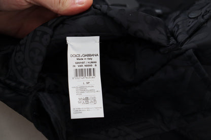 Veste sans manches à fermeture éclair intégrale en nylon noir Dolce & Gabbana